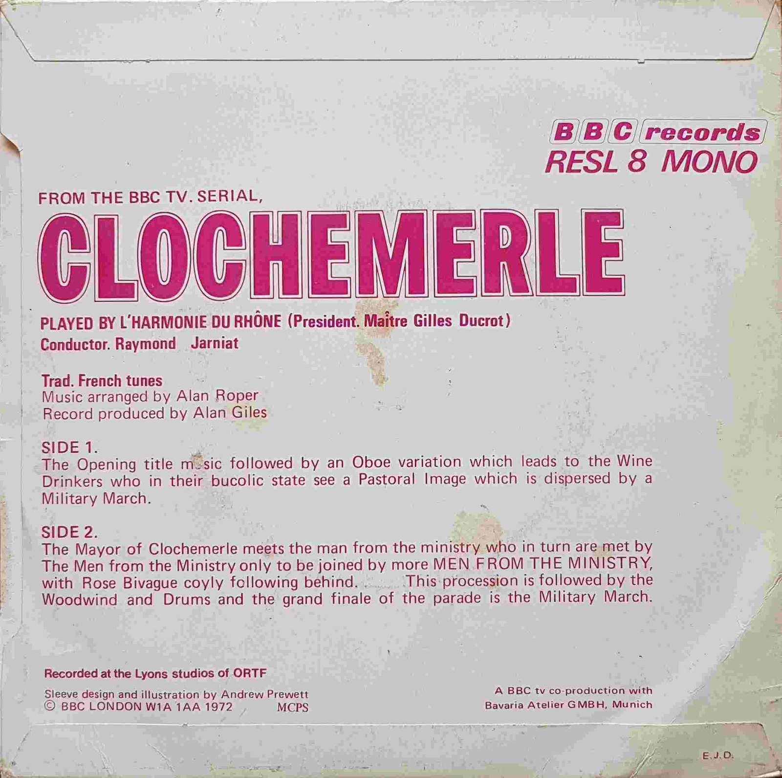 Picture of RESL 8 Clochemerle by artist Alan Roper from the BBC records and Tapes library